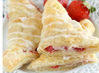 cream and strawberry puffs